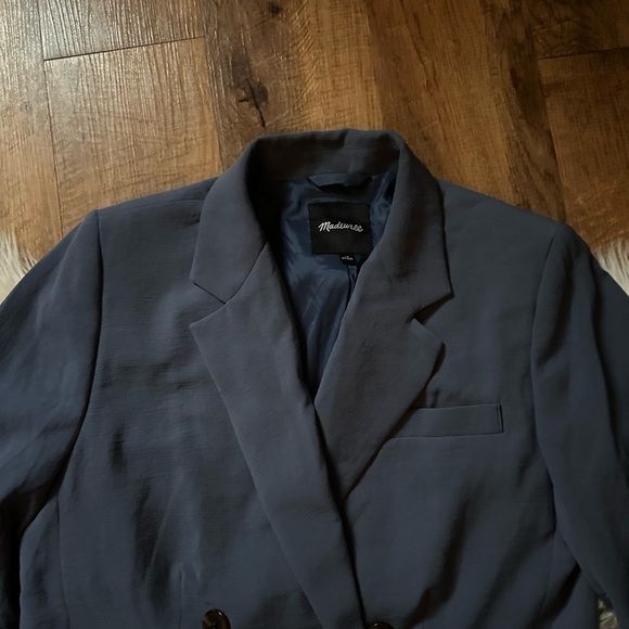 MADEWELL The Rosedale Blazer In Crepe Nighttime - Picture 7 of 10